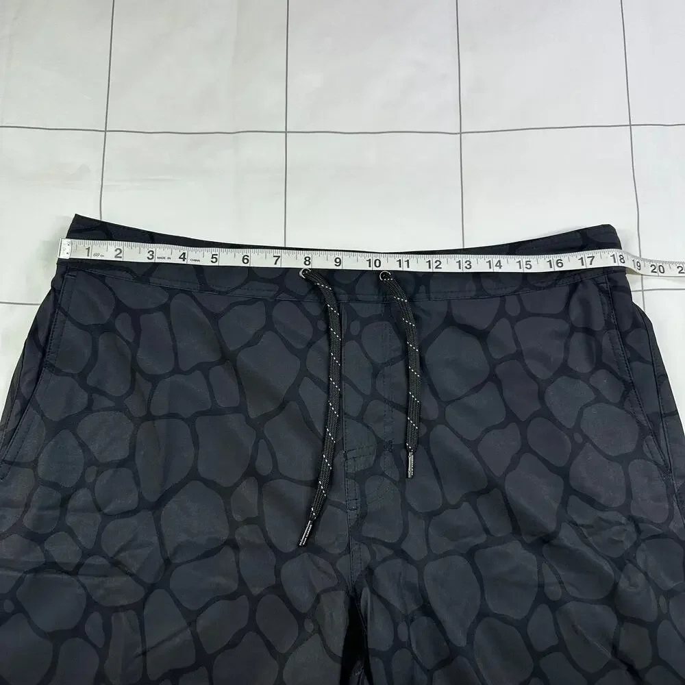 Fair Harbor Shorts Mens XXL Black Pebbles Ozone Water Repellent Board Athletic